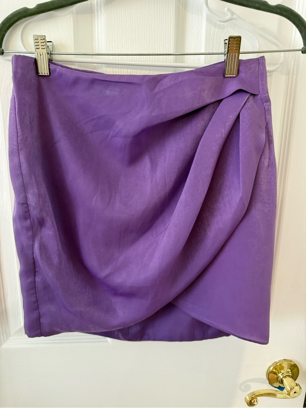 Forever 21 Purple Draped Mini Skirt